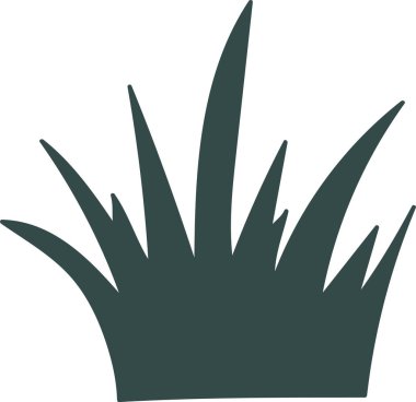 Bush Bitkisi Silüet Vektör İllüstrasyonu