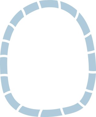 Soyut Oval Çerçeve Vektörü İllüstrasyonu