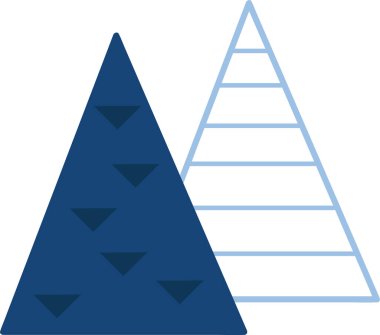 Soyut Ağaç Bitkileri Vektör İllüstrasyonu