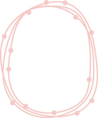 Soyut Oval Çerçeve Vektörü İllüstrasyonu