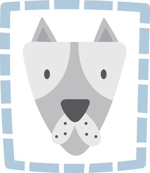Wolf Face Retrato Vector Ilustração —  Vetores de Stock