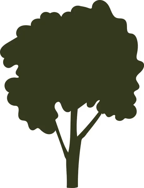 Növény Sziluett Vektor Illusztráció — Stock Vector