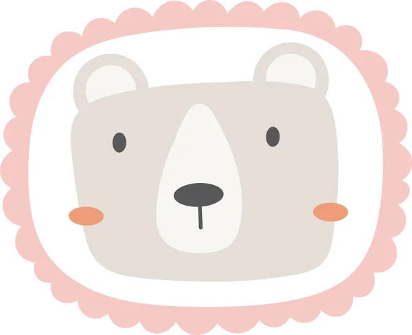 Ведмідь Обличчя Портрет Векторні Ілюстрації — стоковий вектор