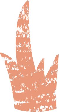 Tropikal Bush Siluet Vektör İllüstrasyonu