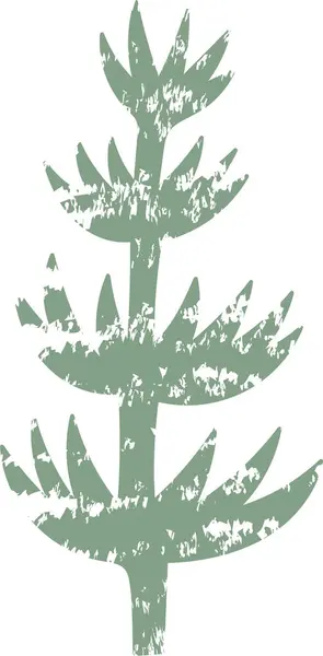 Ilustração Vetor Silhueta Planta Tropical —  Vetores de Stock
