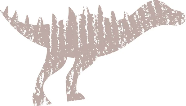 Illustrazione Vettoriale Del Dinosauro Grunge Silhouette — Vettoriale Stock