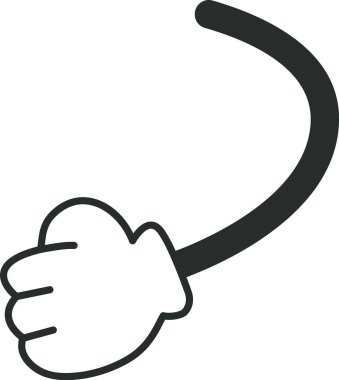 Çizgi film Karakterleri El Vektörü İllüstrasyonu