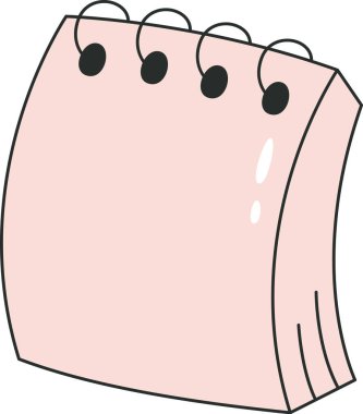 Kağıt Notead Kırtasiyesi Vektör İllüstrasyonu