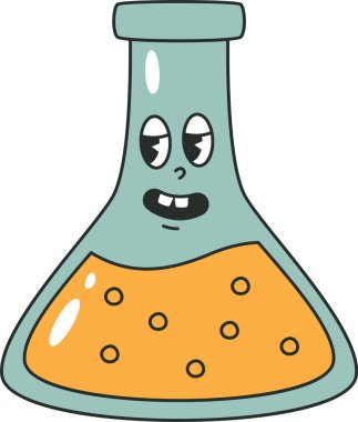 Laboratuvar Matarası Karakter Vektörü İllüstrasyonu