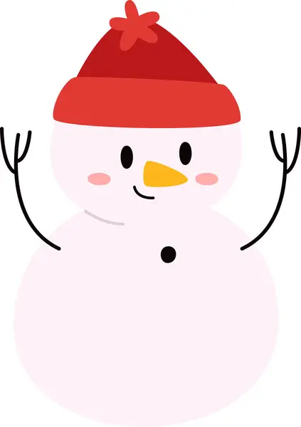 Christmas Snowman Icon Vector Illustration — Stock Vector