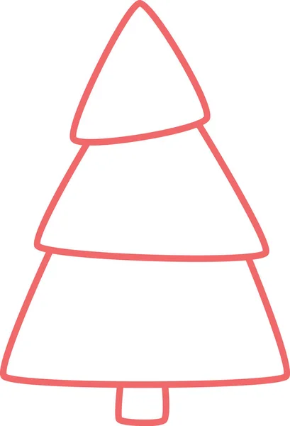 Weihnachtsbaum Doodle Vektor Illustration — Stockvektor