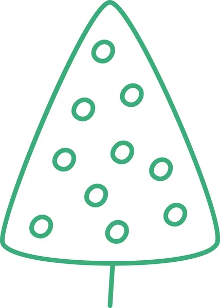 Árbol Navidad Doodle Vector Ilustración — Vector de stock