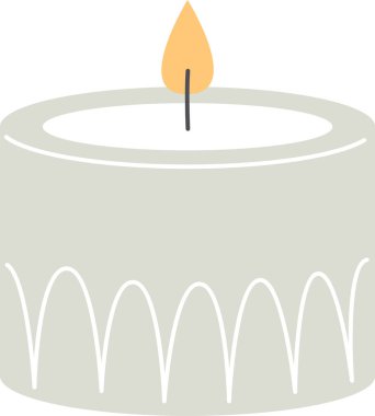 Noel Süslemeli Mum Vektörü İllüstrasyonu