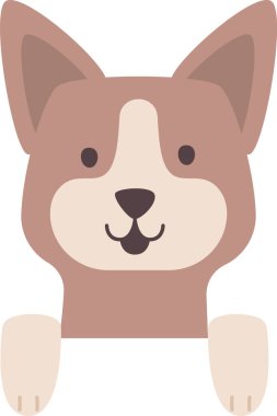 Ayakta Duran Köpek Hayvan Vektörü İllüstrasyonu