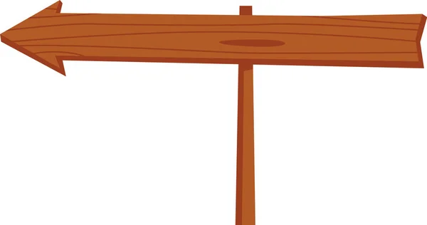 Wooden Arrow Signboard Vector Illustration — Stock Vector