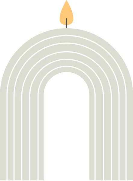 Illustration Vectorielle Bougie Décorée Noël — Image vectorielle