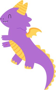 Şirin bebek ejderha vektör çizimi