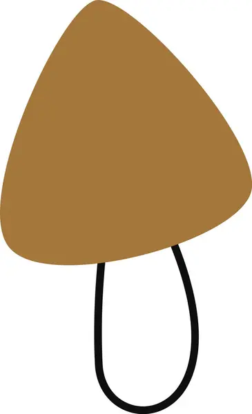 Cogumelo Planta Forrado Vector Ilustração — Vetor de Stock