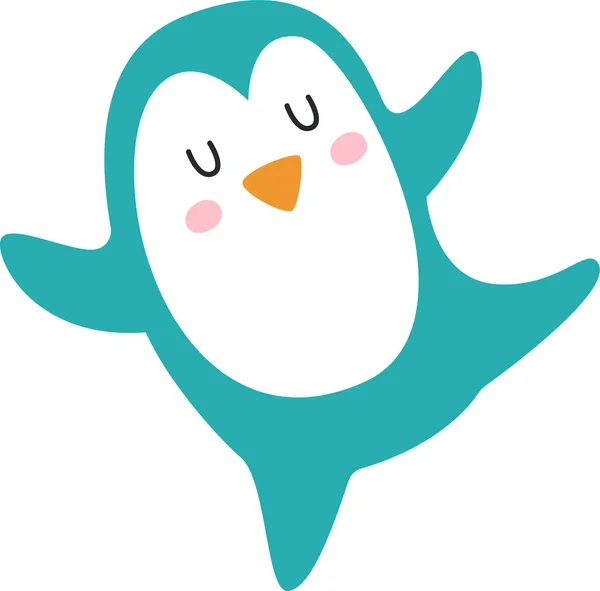 Childish Pinguin Bird Vector Illustration — Stockvektor
