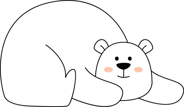 Εικονογράφηση Διάνυσμα Ξαπλωμένη Αρκούδα — Διανυσματικό Αρχείο