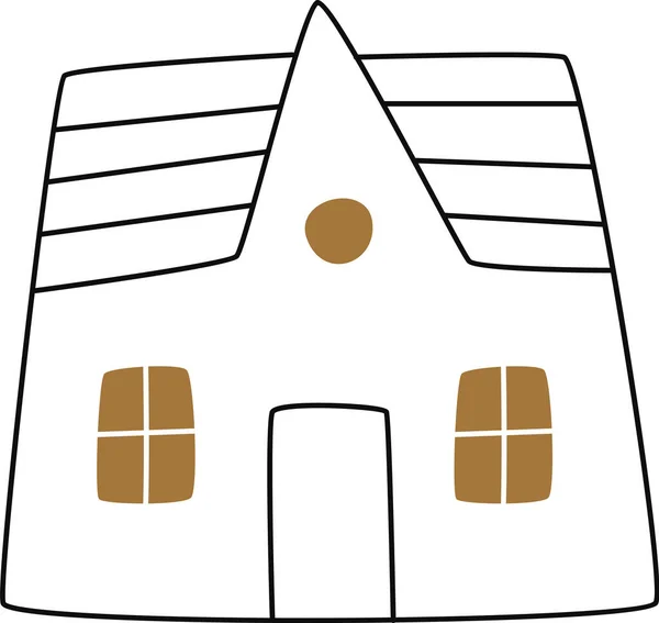 House Building Seamless Vector Illustration — Stock Vector