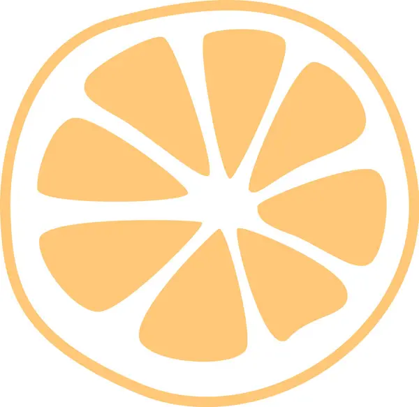 Illustration Vectorielle Tranche Fruit Citron — Image vectorielle
