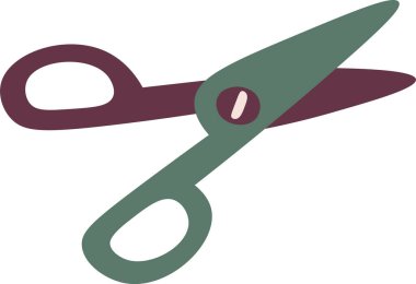 Makas Sanatı Aracı Vektör İllüstrasyonu