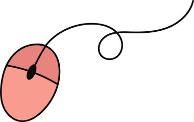 bilgisayar fare doodle vektör çizim