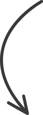 Ok Çizgisi Doodle Vektör İllüstrasyonu