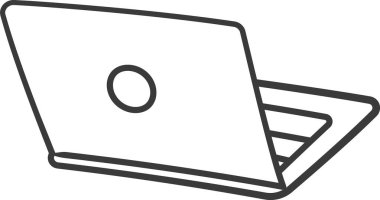 Laptop Aygıt Doodle Vektör İllüstrasyonu