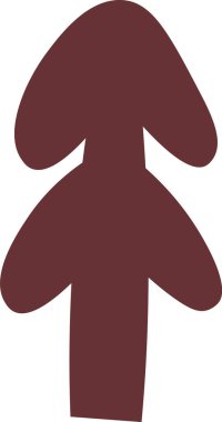 Firavun Ağacı Çizgili Vektör İllüstrasyonu