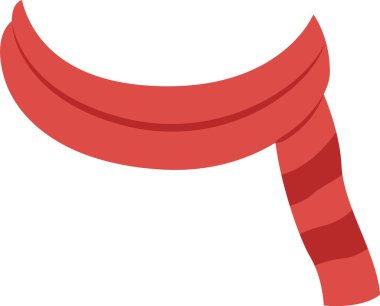 Kış Pamuğu Eşarp Vektör İllüstrasyonu