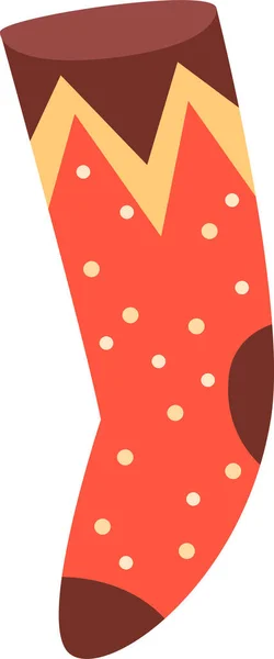 Χριστουγεννιάτικη Κάλτσα Εικονίδιο Διάνυσμα Απεικόνιση — Διανυσματικό Αρχείο
