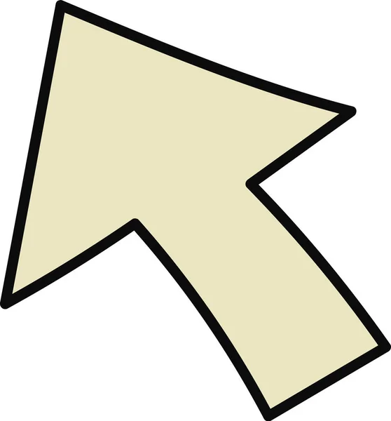 Arrow Sign Doodle Vector Illustration — Stock Vector