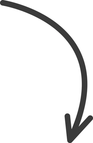 Línea Flecha Doodle Vector Ilustración — Vector de stock