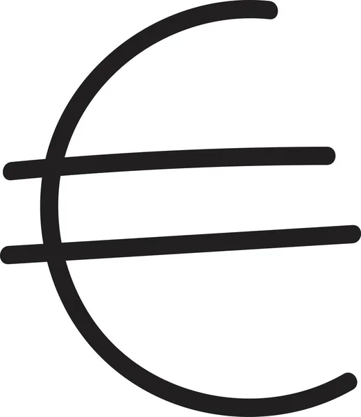 Illustrazione Del Vettore Del Segno Monetario Euro — Vettoriale Stock