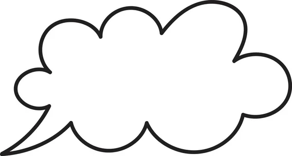 Speech Cloud Doodle Vector Illustration — Stock Vector
