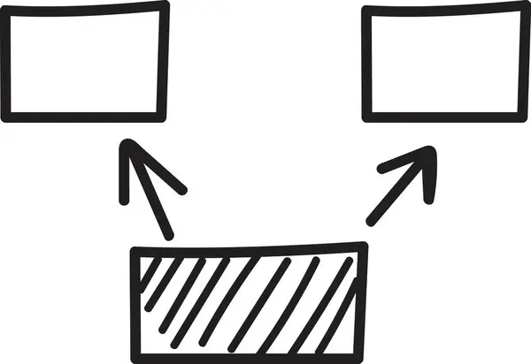Blokový Graf Doodle Vector Illustration — Stockový vektor