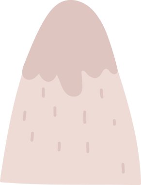 Çocukça Dağ Manzarası Vektör Çizimi