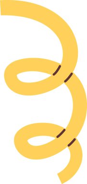 Eğri Kurdele Dekorasyonları Vektör İllüstrasyonu