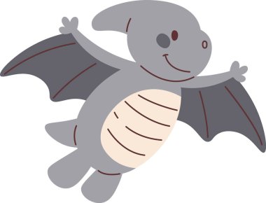 Çocukça Pterodactyl Dinozor Vektör İllüstrasyonu