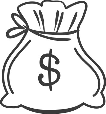 para çantası doodle vektör çizim