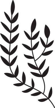 Branch Siluet Vektör İllüstrasyonunu Bırakır