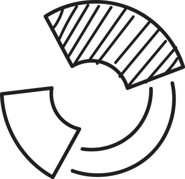 Pasta Çizelgesi Çizim Vektörü İllüstrasyonu