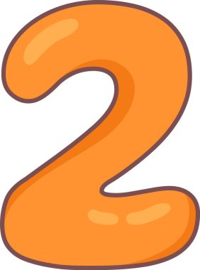 İki Çizgi Roman Sayısı Vektör İllüstrasyonu