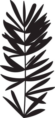 Branch Siluet Vektör İllüstrasyonunu Bırakır