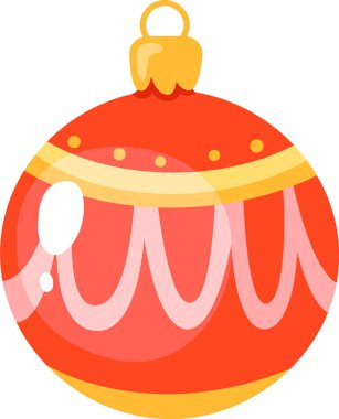 Klasik Noel Ağacı Oyuncak Oyuncak İllüstrasyonu