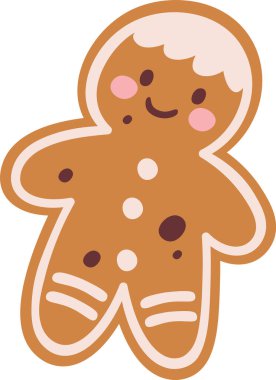 Zencefilli kurabiye adam kurabiye vektör çizim