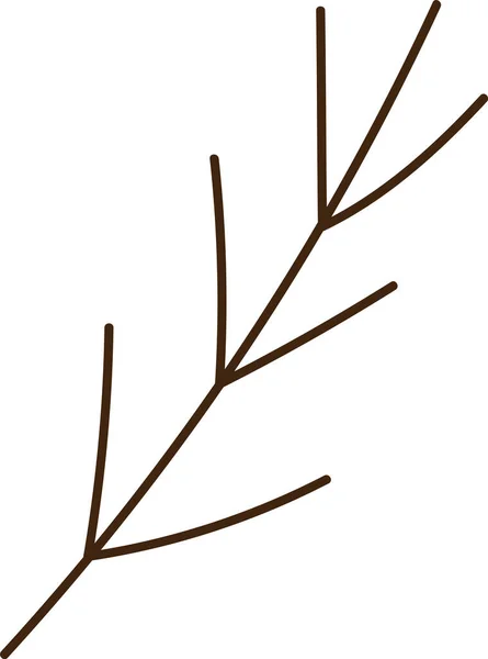 Tree Twig Doodle Vector Illustration — Stock Vector
