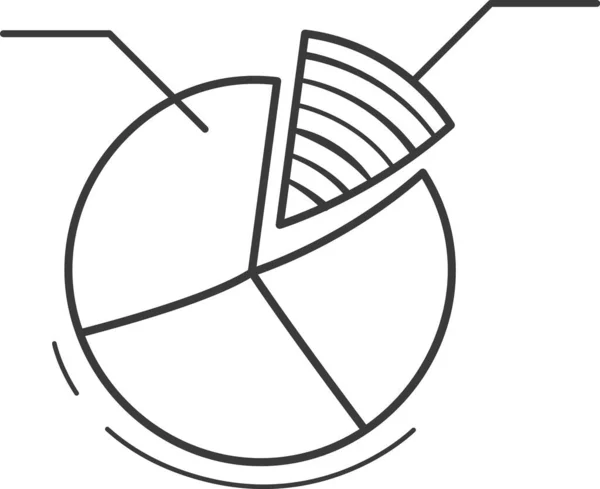 Obrázek Vektoru Doodle Kulatého Grafu — Stockový vektor